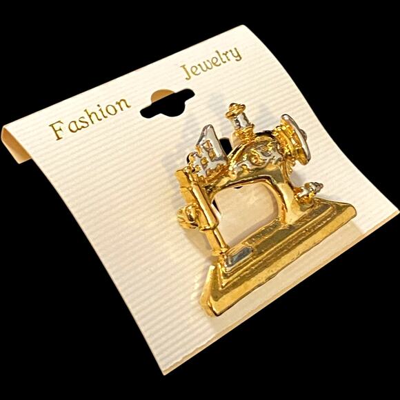 Wholesale Bulk Lot 12 Gold Silver Tone Stylized Sewing Machine Brooches Pins - Picture 5 of 10